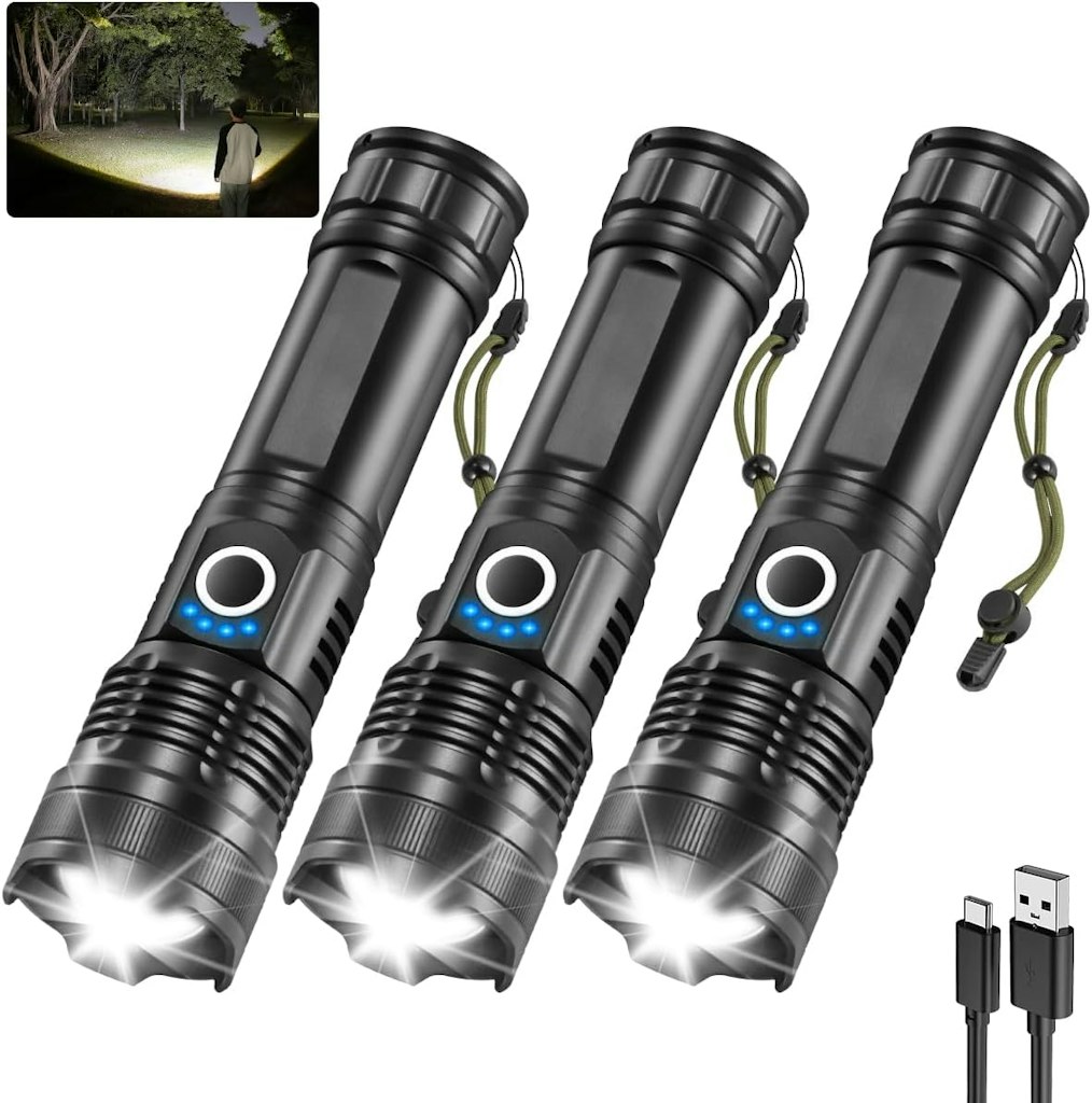 Rechargeable Flashlight 3-Pack: $13.99