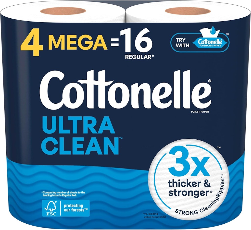 Cottonelle Ultra Clean Toilet Paper Mega Roll 4-Pack: $3.79 via Sub & Save