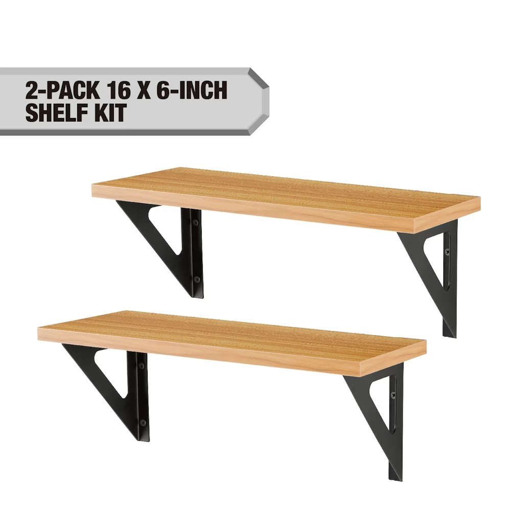 Hyper Tough 15-3/4" x 6" Shelf Kit 2-Pack: $12.97