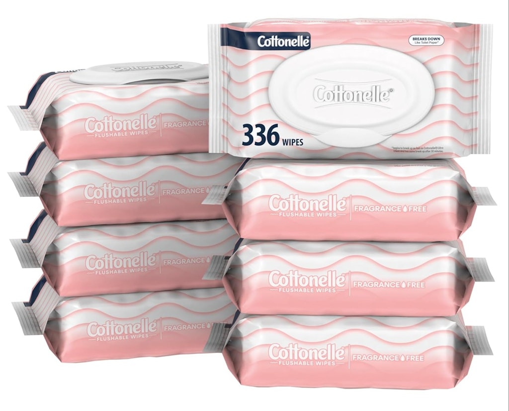 Cottonelle Fragrance Free Flushable Wet Wipes 336-Pack: $9