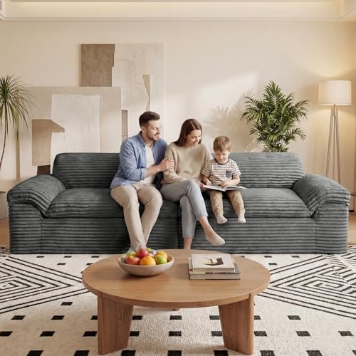 Vesgantti 118" 3-Seater Corduroy Cloud Sofa: $299.99
