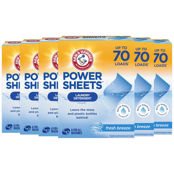 Arm & Hammer Power Sheets Laundry Detergent Sheets 35-Count: 6 for $24