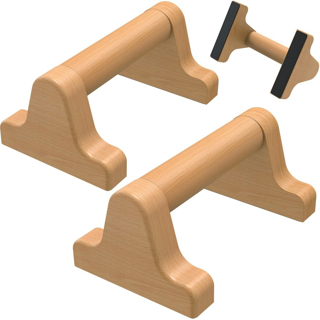 Wood Push-Up Bars 2-Pack + free shipping w/ Prime