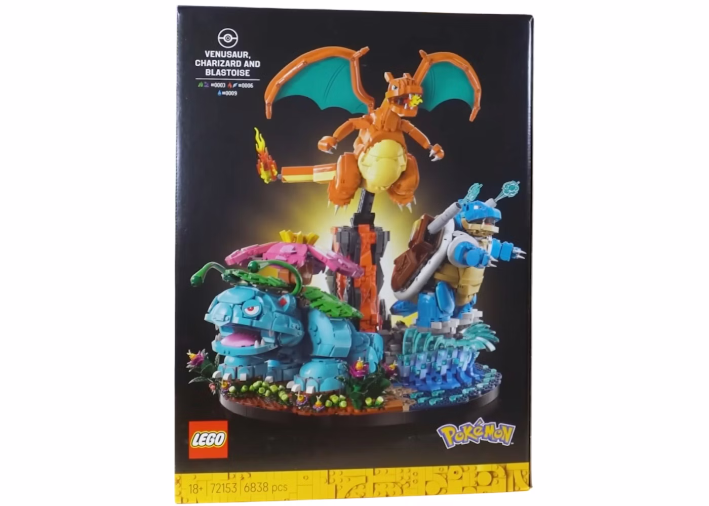 LEGO Pokémon Venusaur, Charizard, & Blastoise Set