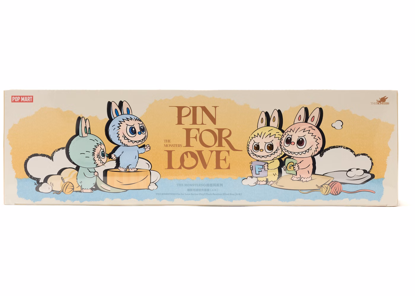 Pop Mart Labubu Pin for Love Series Vinyl Plush Pendant Unsealed Case
