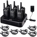 Retevis RT68 FRS Two-Way Radio 6-Pack w/ Earpieces & Charger + free shipping — $105.00