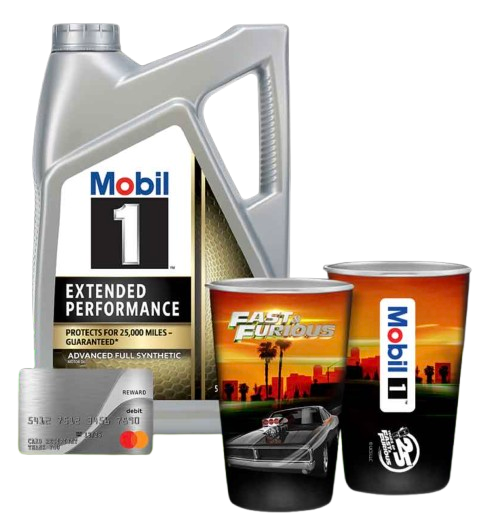 $10 Prepaid Mastercard: Free w/ 5 Mobil 1-Quart Motor Oil Bottles