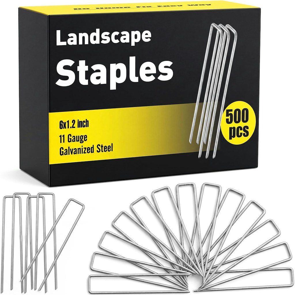 6" Galvanized Landscape Staples 500-Pack: $32.99