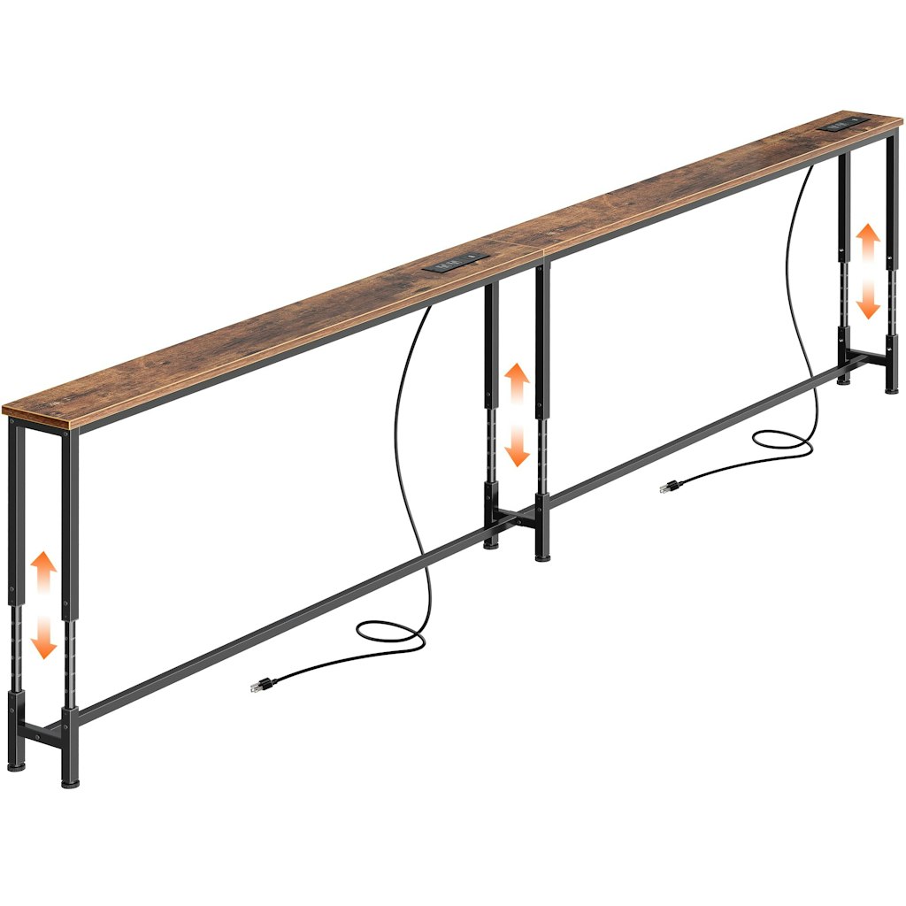 102" Sofa Table with Power Outlets: $80