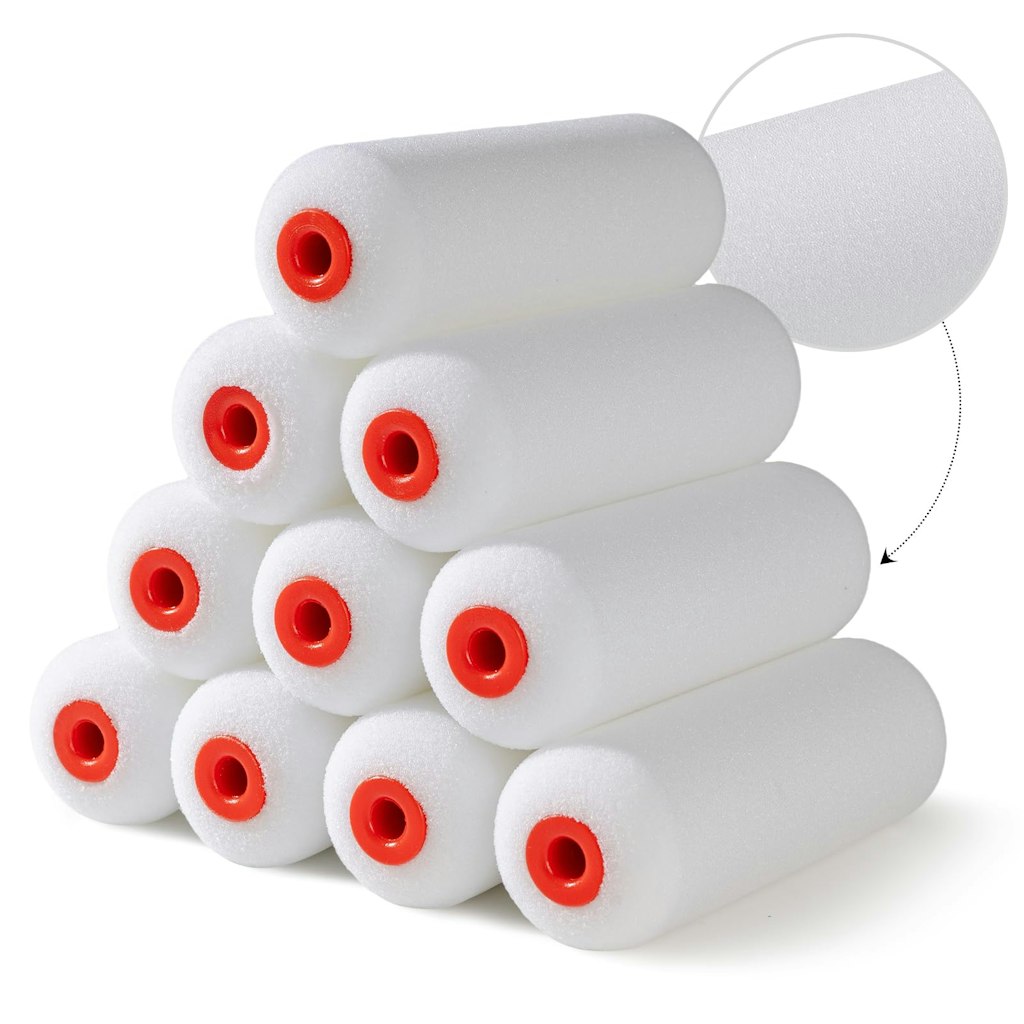 4" Foam Paint Roller Covers 10-Pack: $6.29