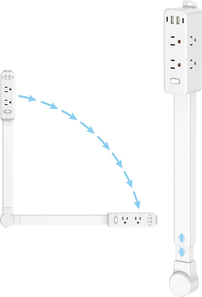 Olcorife 10-in-1 Outlet Extender Stick w/ USB: $29.99