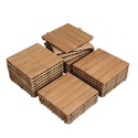 Alden Design 12" Indoor / Outdoor Wooden Flooring Tiles 27-Pack + free shipping