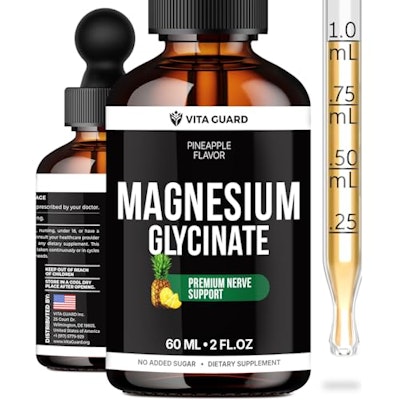 Magnesium Glycinate 500mg Liquid Drops 60-mL Bottle for $9 + free shipping w/ Prime