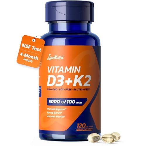 LincNutri Vitamin D3 K2 5,000IU 120 Softgels for $9 + free shipping w/ Prime? — GLOBAL — ERYU PROJECT
