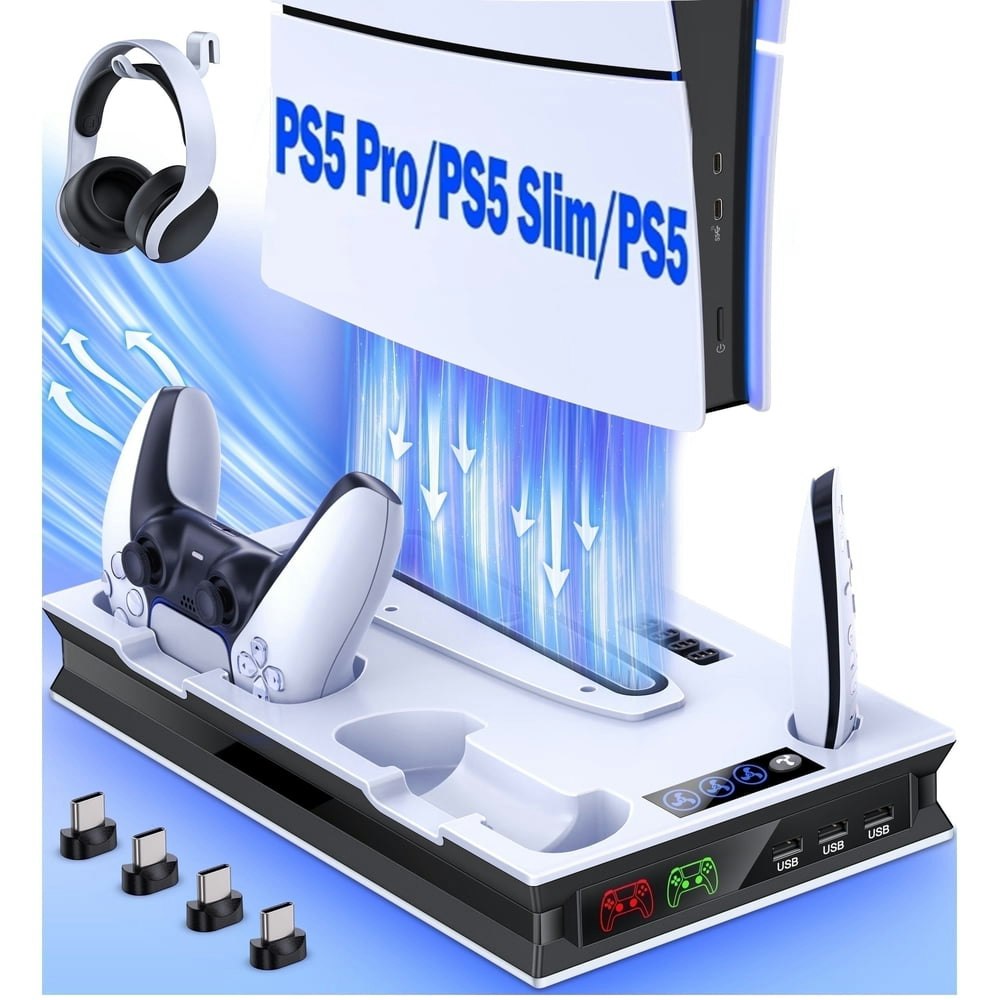 Beboncool PS5 Cooling Fan Stand with Charger Station: $26.70