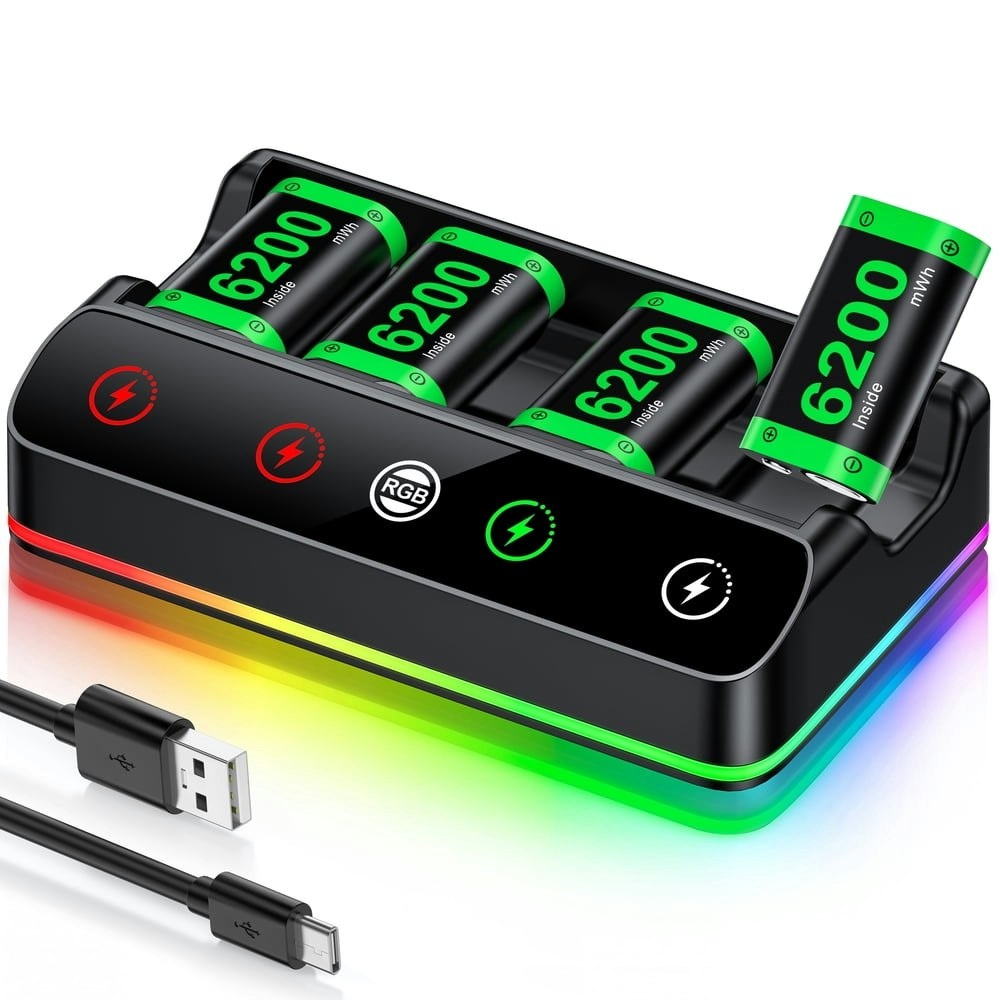 QQV Xbox Controller Charging Station with Rechargeable Battery Pack 4-Pack: $24.98 QQV Xbox Controller Charging Station with Rechargeable Battery Pack 4-Pack: $24.98