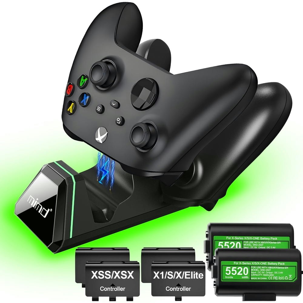 2-in-1 Xbox Controller Charger Station with 2 Rechargeable Battery Packs and 4 Battery Covers: $17.99 2-in-1 Xbox Controller Charger Station with 2 Rechargeable Battery Packs and 4 Battery Covers: $17.99