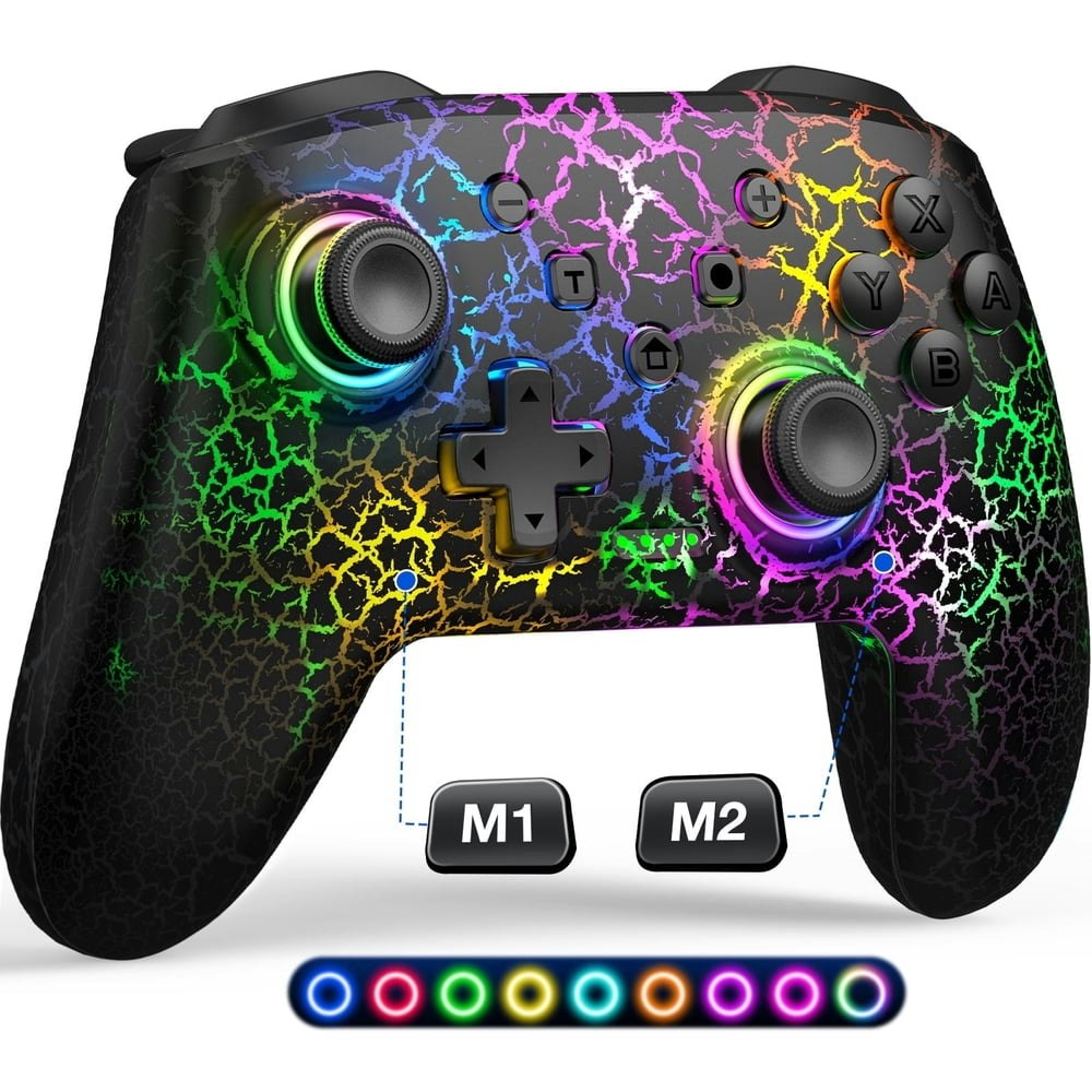 Beboncool GlowGrip Wireless Gaming Controller for Switch OLED Lite Windows PC iOS Android: $19.99