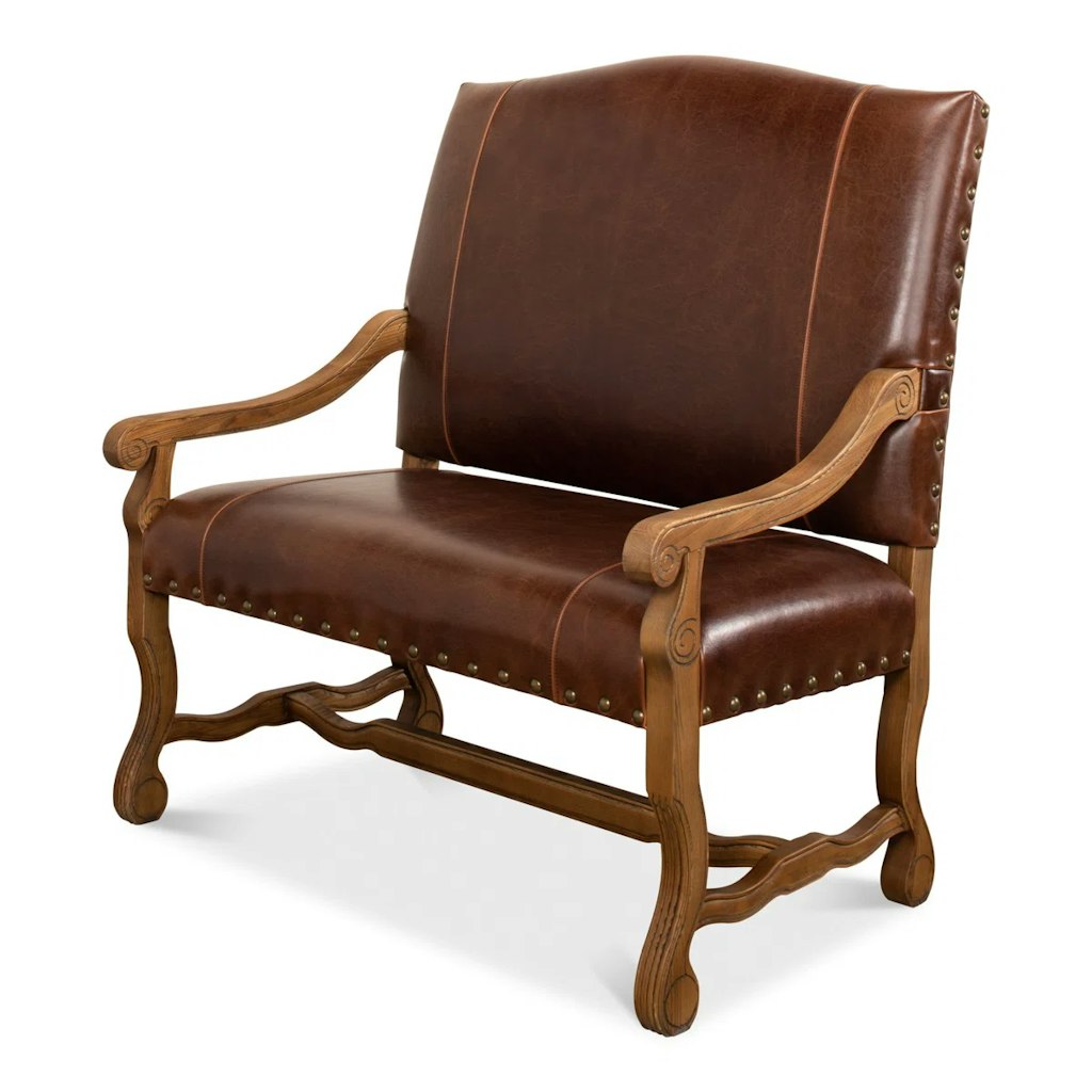 Sarreid Ltd Italian Leather Settee : $1,416 + Extra 10% off Sarreid Ltd Italian Leather Settee : $1,416 + Extra 10% off