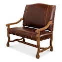 Sarreid Ltd Italian Leather Settee for $1,416 + Extra 10% off + free shippng