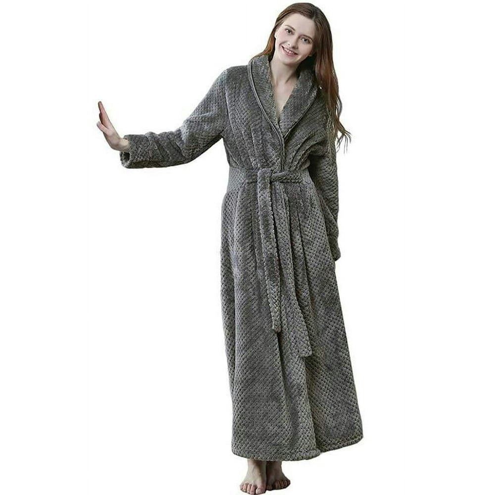 Amitofo Women's Long Plush Fleece Bathrobe: $23.19