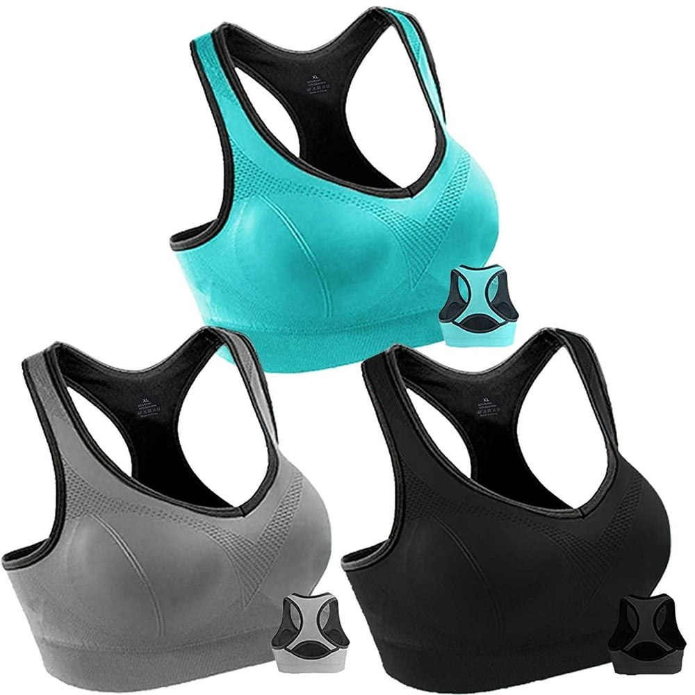 Somnr Women's High Impact Racerback Sports Bras 3-Pack: $15.98