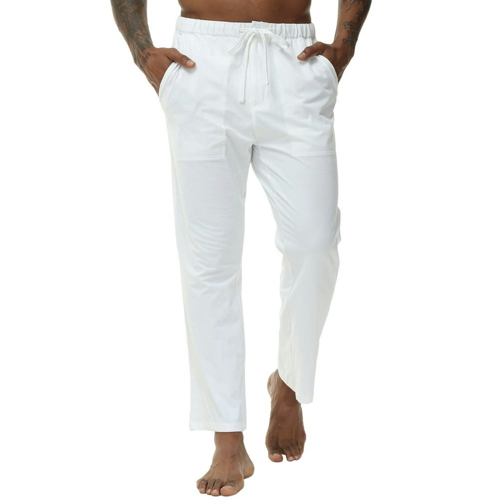 Qpngrp Men's Cotton Linen Casual Pants L: $21.99 Qpngrp Men's Cotton Linen Casual Pants L: $21.99