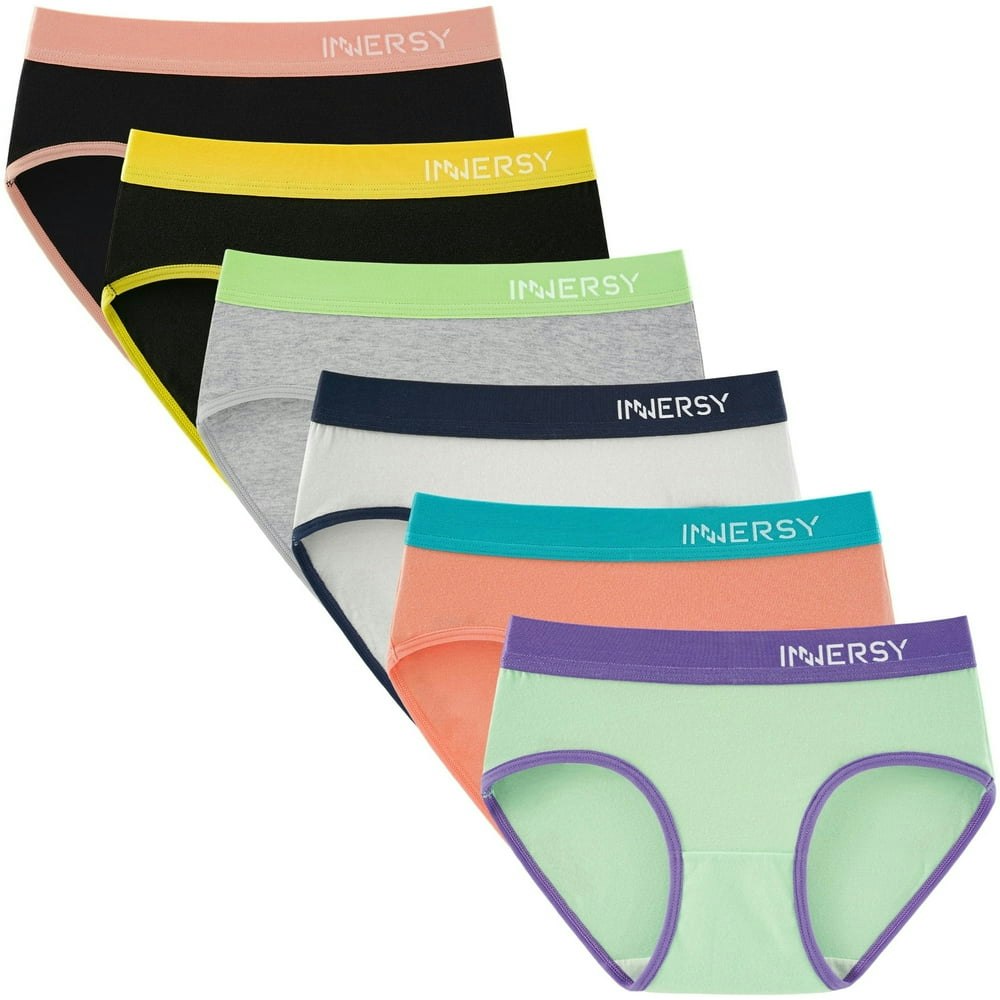 Innersy Big Girls' Cotton Full Brief Underwear 6-Pack (12-14 Years): $19.54
