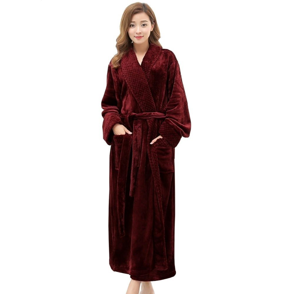 Amitofo Women's Plush Fleece Bathrobe: $26.63