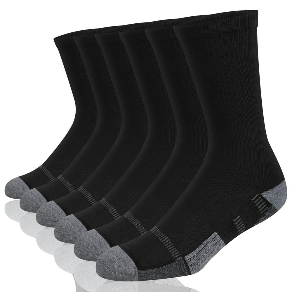 Cooplus Men's Crew Athletic Socks 6-Pair Pack: $12.99