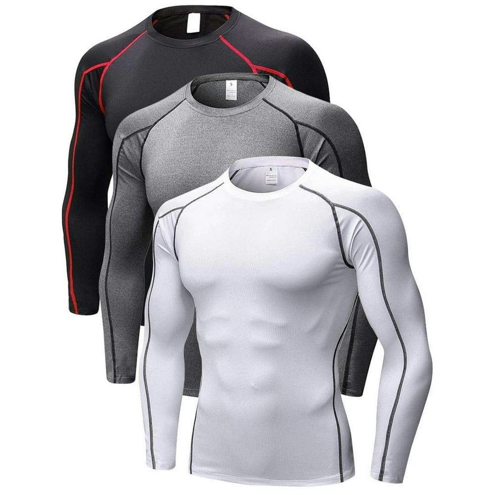 Yushow Men's Quick-Dry Compression Shirts 3-Pack Size M: $23.99 Yushow Men's Quick-Dry Compression Shirts 3-Pack Size M: $23.99
