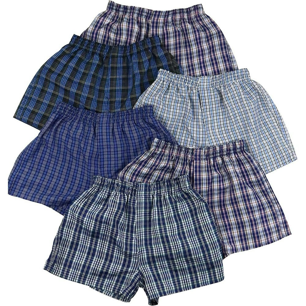 ToBeInStyle Boys' Tartan Boxer Shorts 6-Pack XL: $13.07