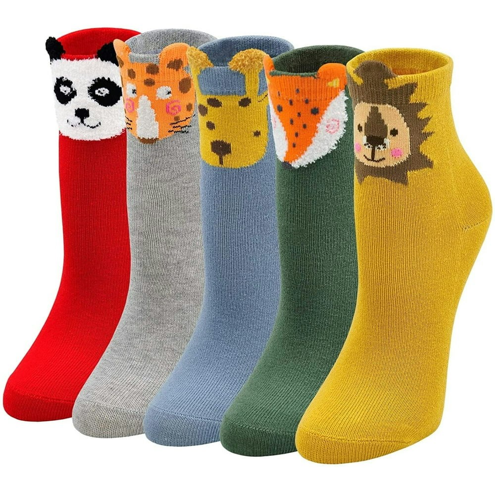 Unisex Kids Funny Animal Ankle Crew Socks 5-Pair: $10.80 Unisex Kids Funny Animal Ankle Crew Socks 5-Pair: $10.80