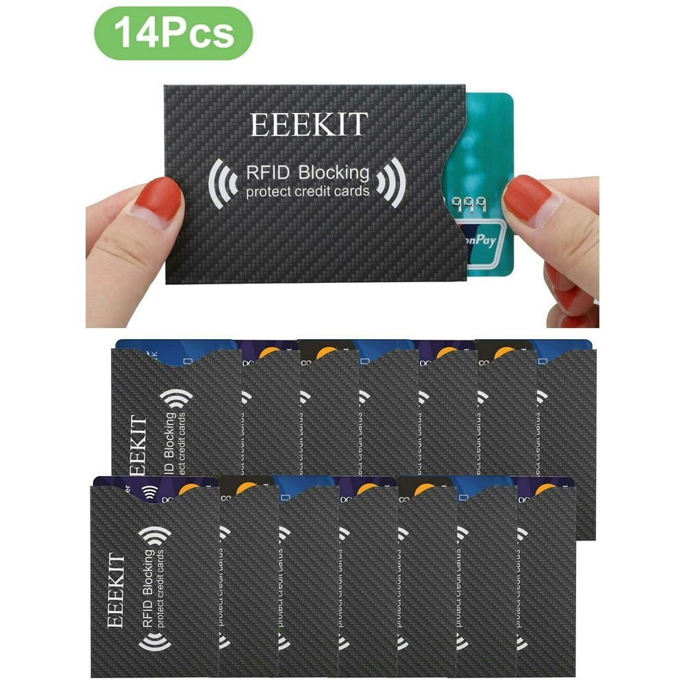 EEEkIt RFID Blocking Card Sleeves 14-Piece Set: $10 EEEkIt RFID Blocking Card Sleeves 14-Piece Set: $10
