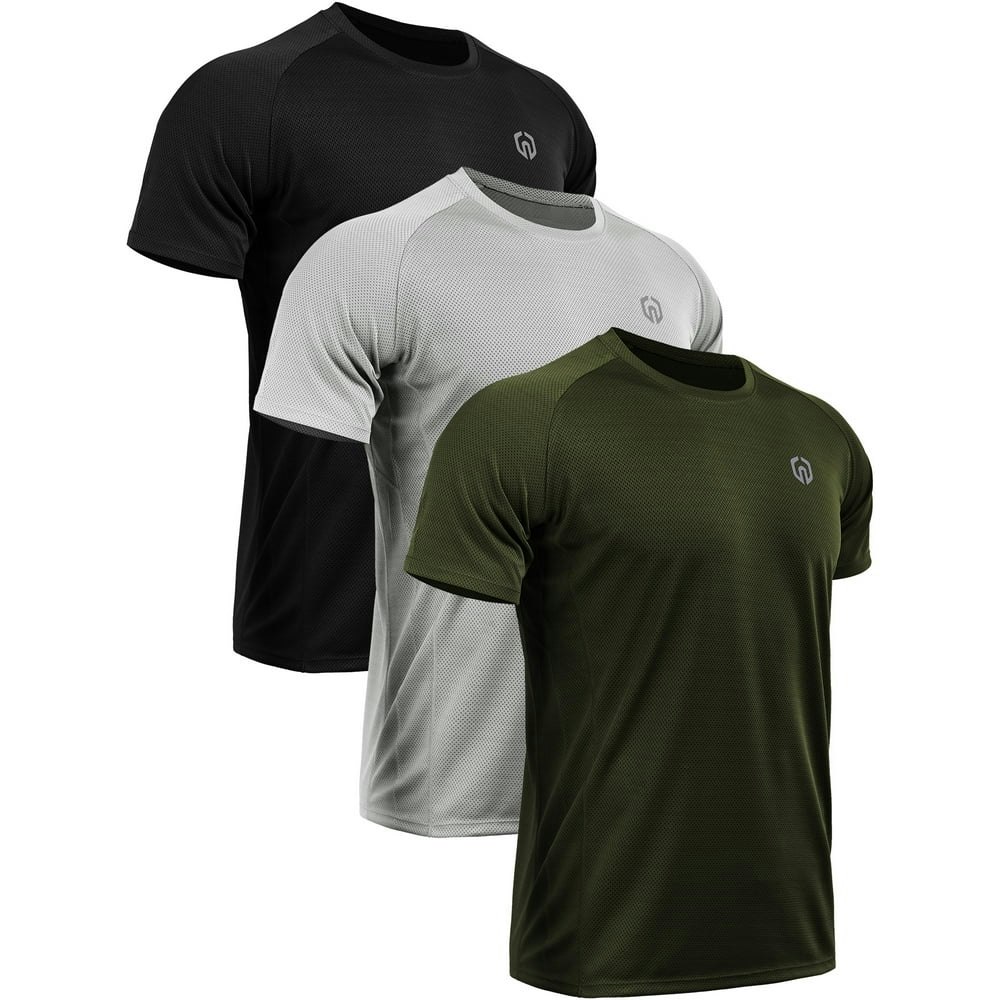 Neleus Men's Dry Fit Mesh Athletic Shirts 3-Pack: $26 Neleus Men's Dry Fit Mesh Athletic Shirts 3-Pack: $26