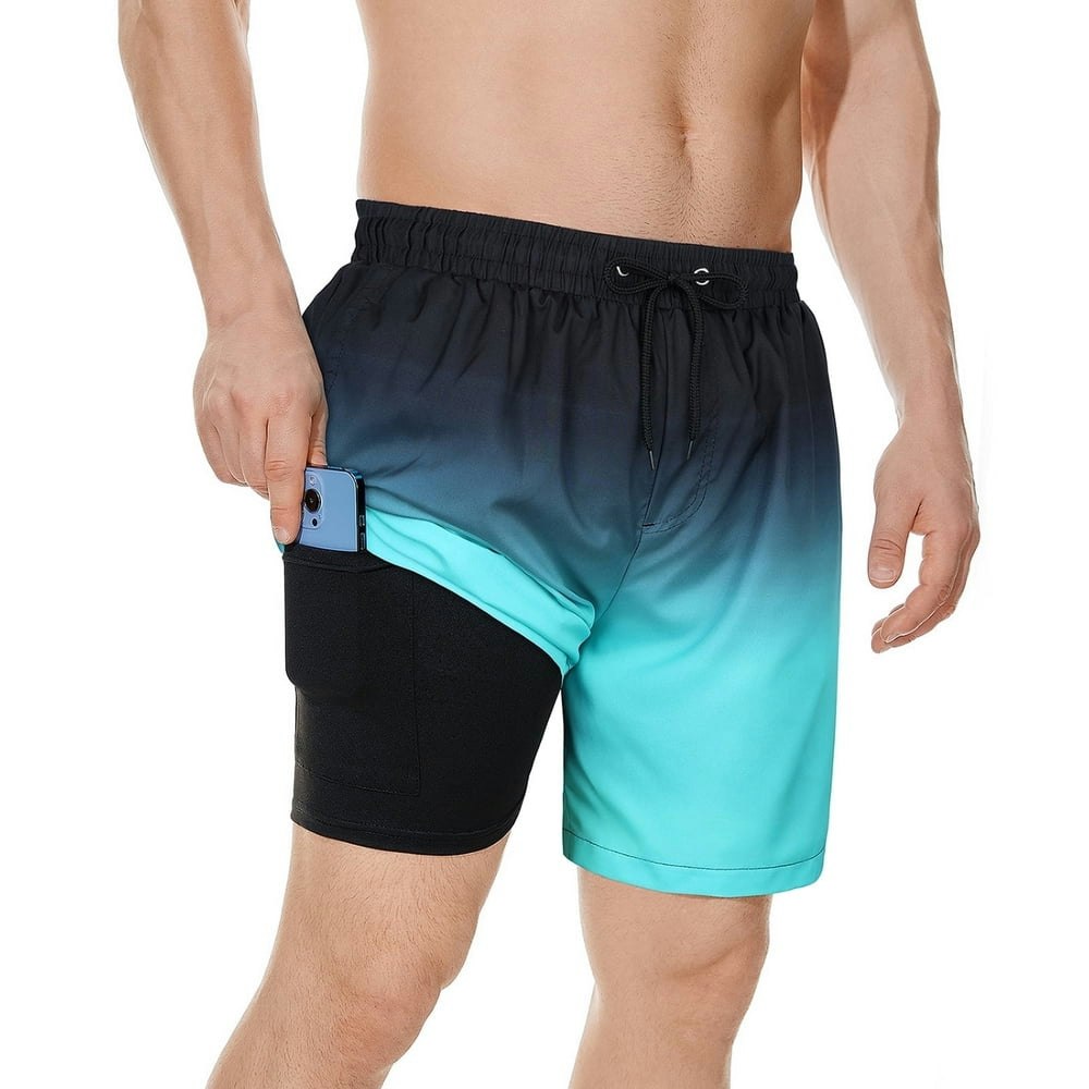 American Trends Men's Swim Trunks with Liner: $17.89 American Trends Men's Swim Trunks with Liner: $17.89