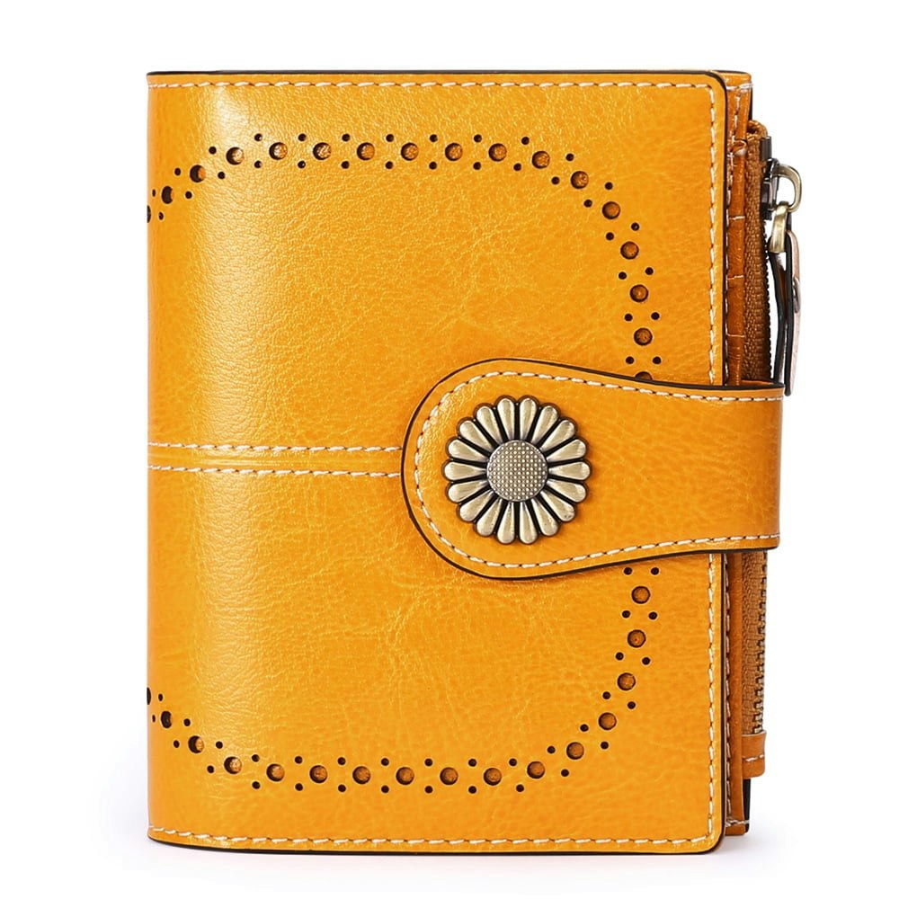 Sendefn Small Genuine Leather RFID-Blocking Women's Bifold Wallet: $16.48