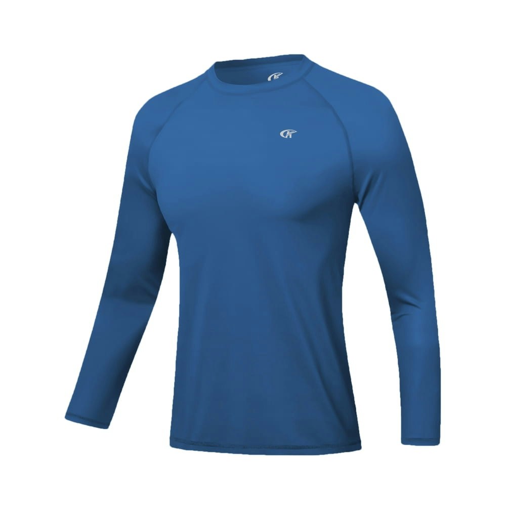Xidunhg Men's UPF 50 Long Sleeve Rash Guard Shirt Size L: $15.88