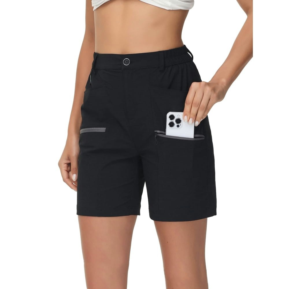 Xidunhg Women's Quick-Dry Hiking Cargo Shorts with 6 Pockets Size M: $19.38
