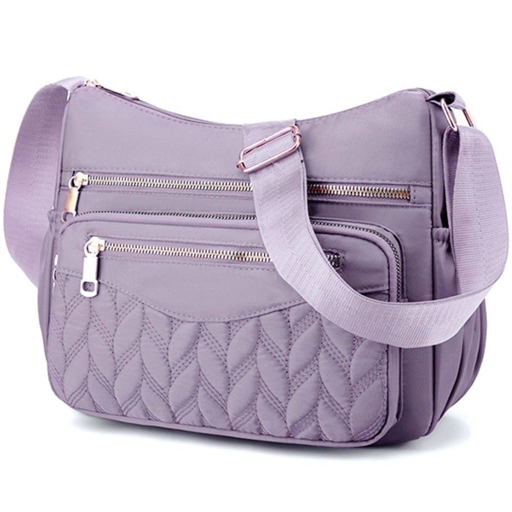 Tyethy Nylon Multi-Pocket Crossbody Bag for Women: $15.99
