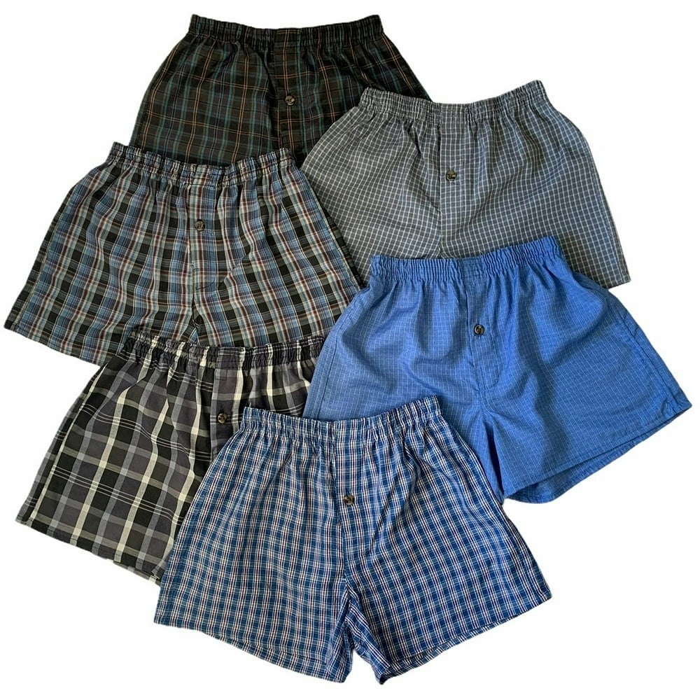 ToBeInStyle Boys' Tartan Boxer Shorts 6-Pack Medium: $19.75