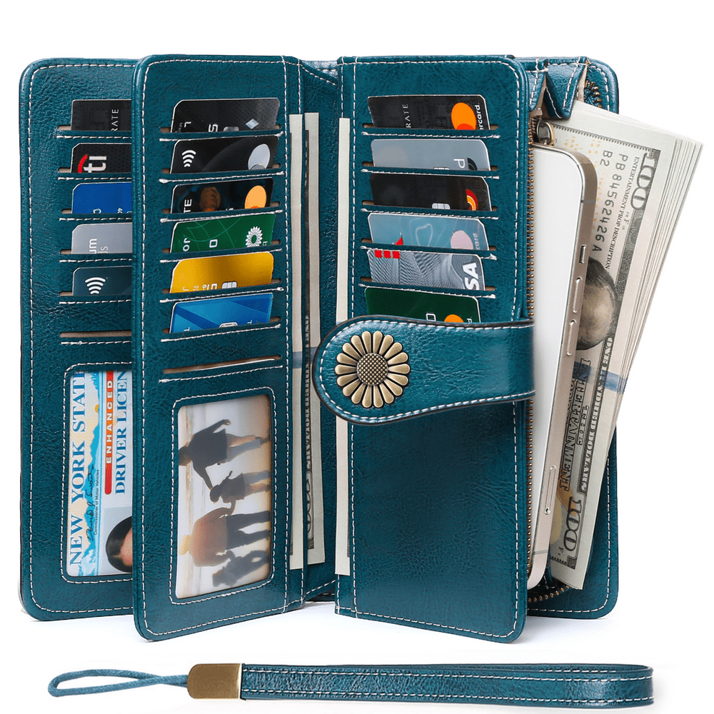 Sendefn Genuine Leather RFID-Blocking Wristlet Wallet: $19.98 Sendefn Genuine Leather RFID-Blocking Wristlet Wallet: $19.98