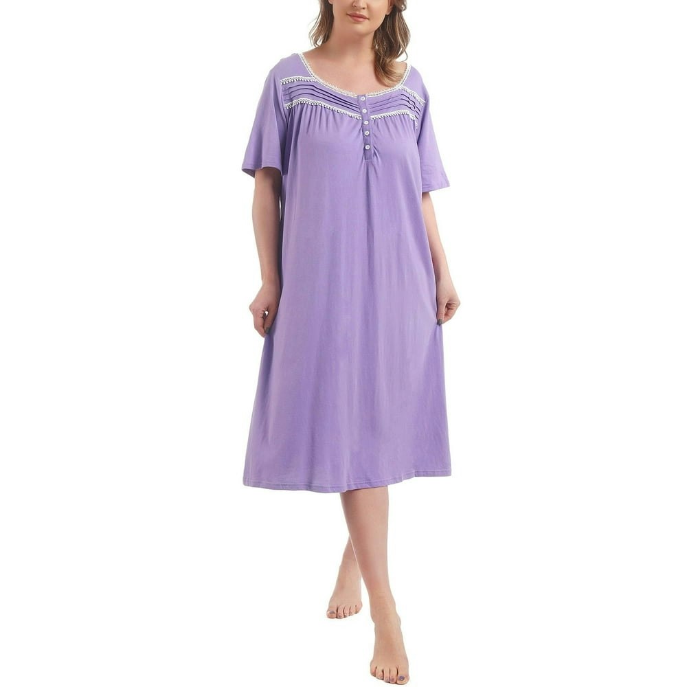 Feremo Plus Size Cotton Nightgown for Women: $17.99