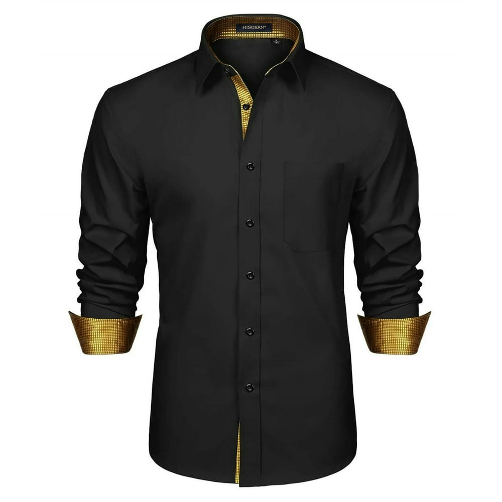 Hisdern Men's Long Sleeve Dress Shirt: $15.89 Hisdern Men's Long Sleeve Dress Shirt: $15.89