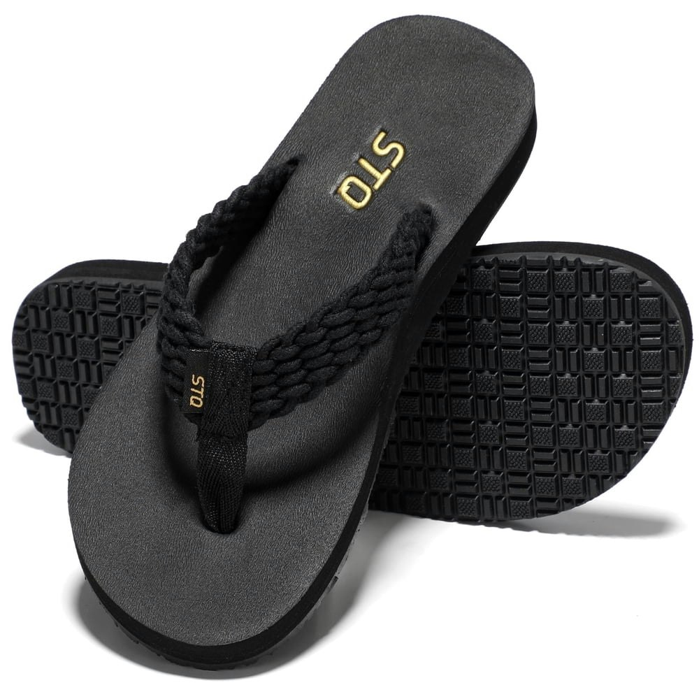 STQ Women's Quick Dry Thong Flip Flops Size 8 US: $12.99 STQ Women's Quick Dry Thong Flip Flops Size 8 US: $12.99