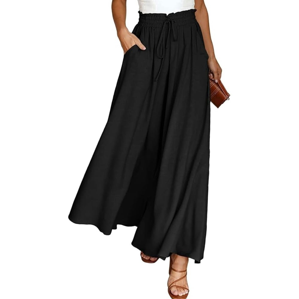 Somer Women's High Waist Wide Leg Palazzo Pants with Pockets: $21.39
