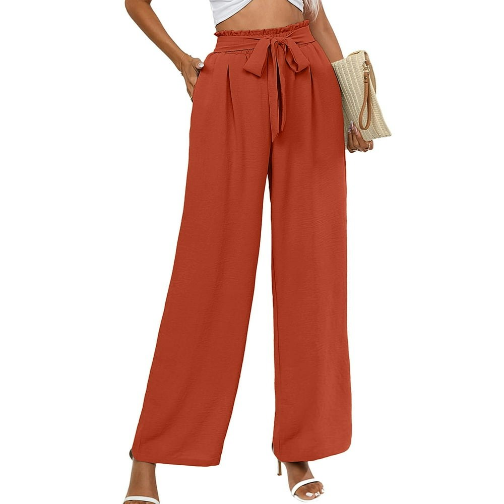 Chiclily Women's Wide Leg Pants with Pockets Large: $14.49 Chiclily Women's Wide Leg Pants with Pockets Large: $14.49