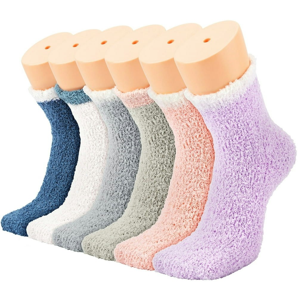 Ayieyill Women's Fuzzy Slipper Socks 6-Pack: $9.99 Ayieyill Women's Fuzzy Slipper Socks 6-Pack: $9.99