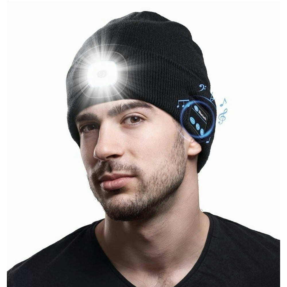 Censgo Bluetooth Beanie with Light and Wireless Headphones: $16.98