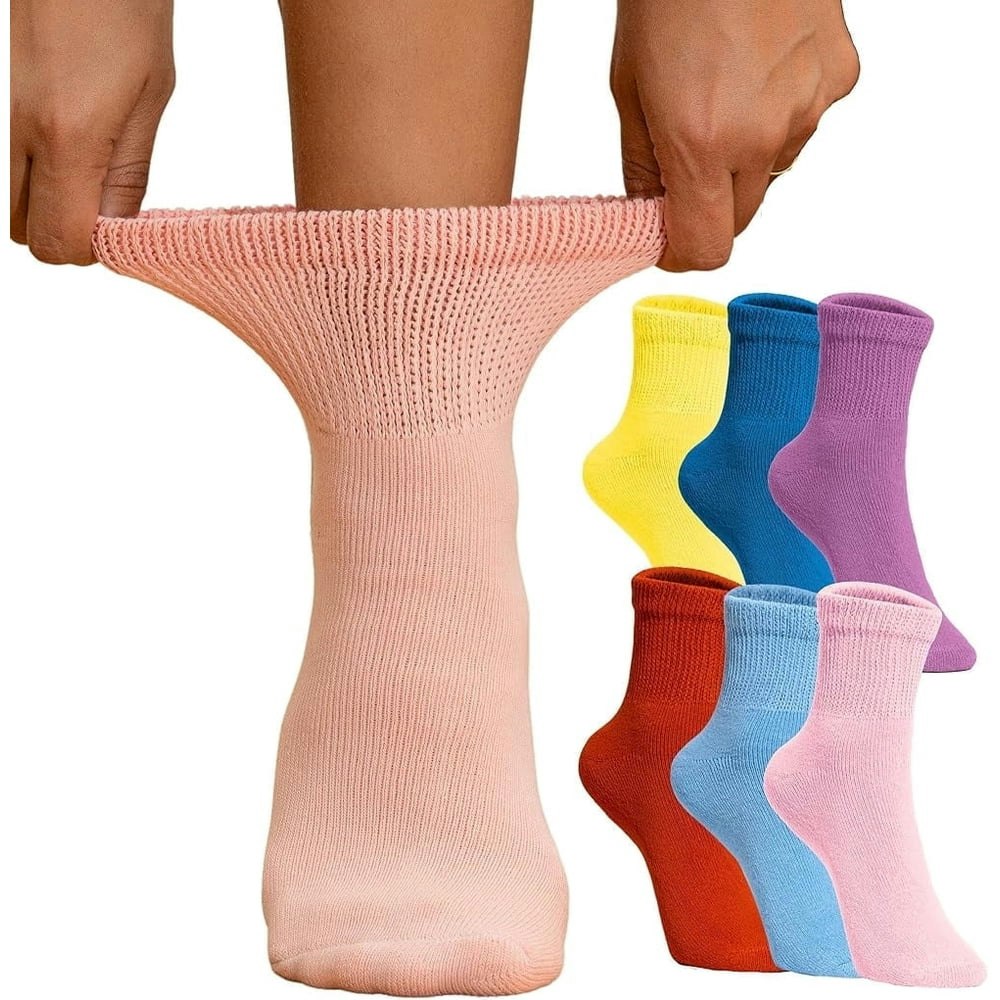 Special Essentials Women's Non-Binding Diabetic Ankle Socks 6-Pair Pack: $18.95 Special Essentials Women's Non-Binding Diabetic Ankle Socks 6-Pair Pack: $18.95